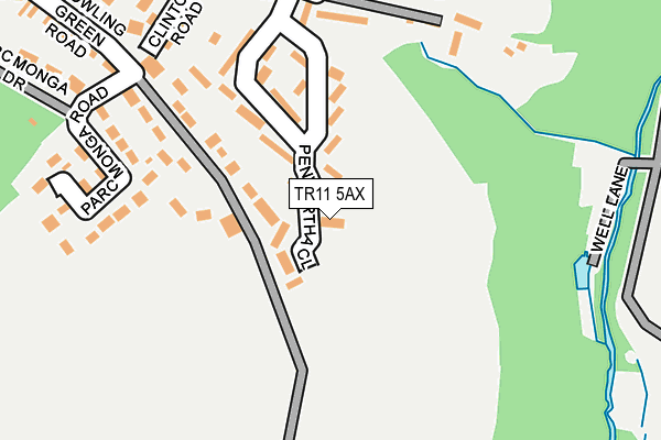 TR11 5AX map - OS OpenMap – Local (Ordnance Survey)