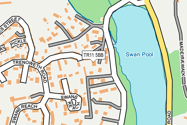 TR11 5BB map - OS OpenMap – Local (Ordnance Survey)