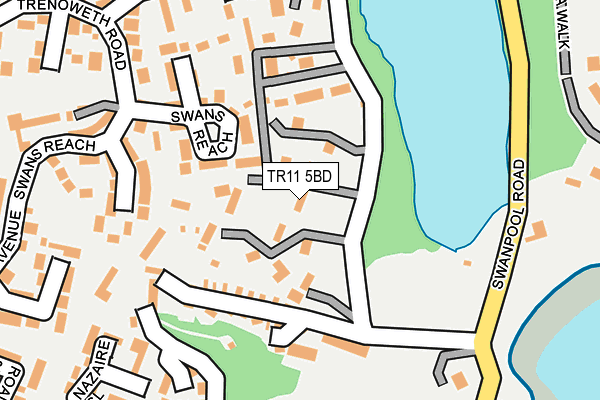 TR11 5BD map - OS OpenMap – Local (Ordnance Survey)