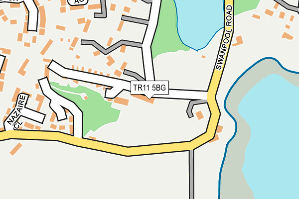 TR11 5BG map - OS OpenMap – Local (Ordnance Survey)
