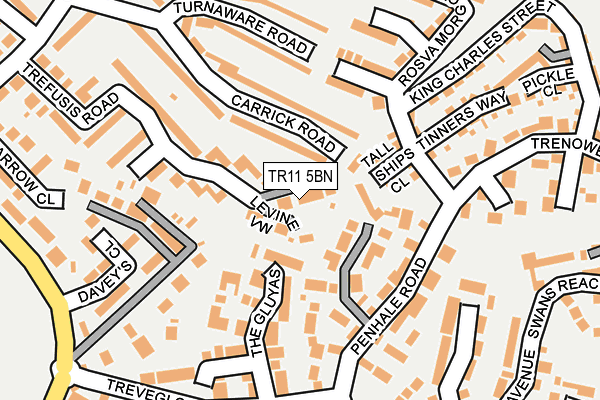 TR11 5BN map - OS OpenMap – Local (Ordnance Survey)