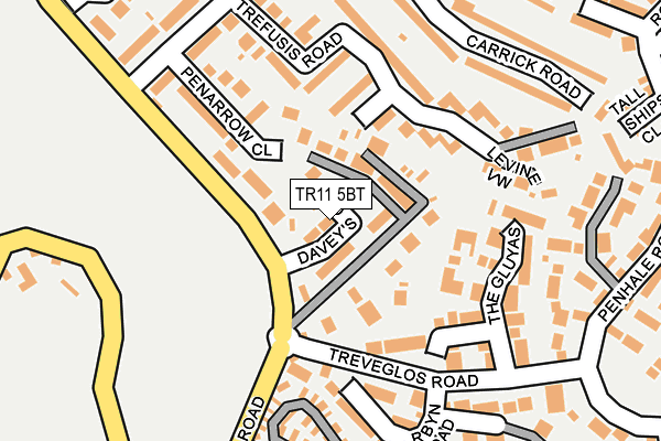 TR11 5BT map - OS OpenMap – Local (Ordnance Survey)