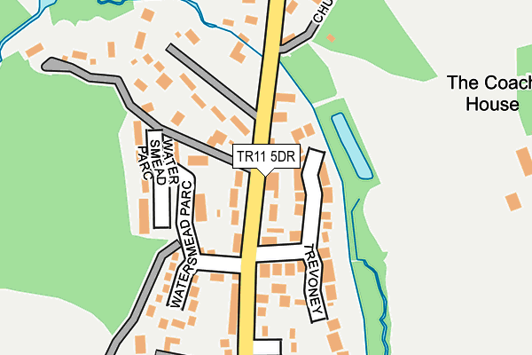 TR11 5DR map - OS OpenMap – Local (Ordnance Survey)
