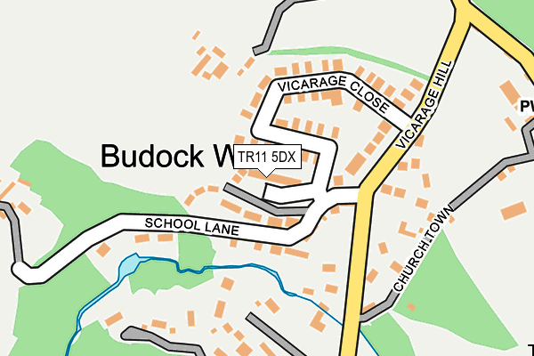 TR11 5DX map - OS OpenMap – Local (Ordnance Survey)