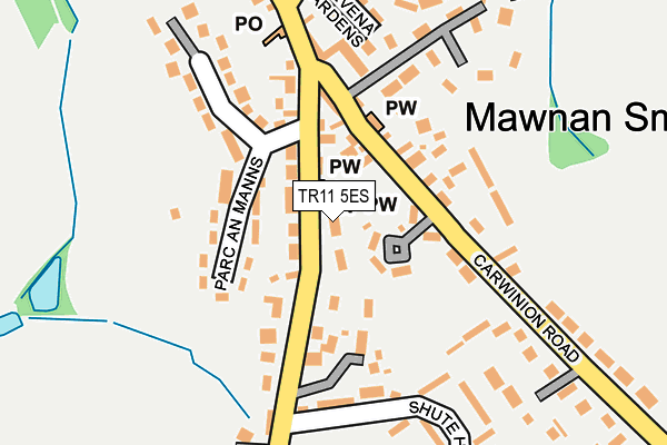 TR11 5ES map - OS OpenMap – Local (Ordnance Survey)