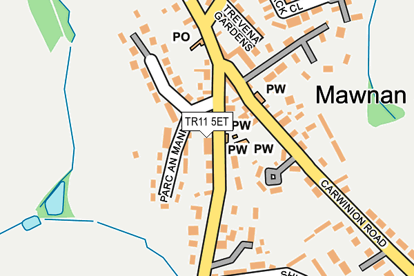 TR11 5ET map - OS OpenMap – Local (Ordnance Survey)
