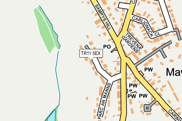 TR11 5EX map - OS OpenMap – Local (Ordnance Survey)