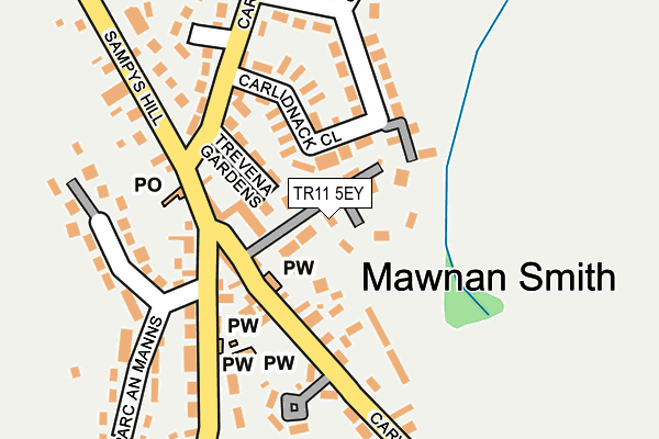 TR11 5EY map - OS OpenMap – Local (Ordnance Survey)