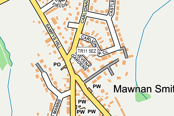 TR11 5EZ map - OS OpenMap – Local (Ordnance Survey)