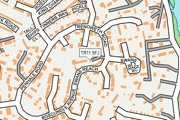 TR11 5FJ map - OS OpenMap – Local (Ordnance Survey)