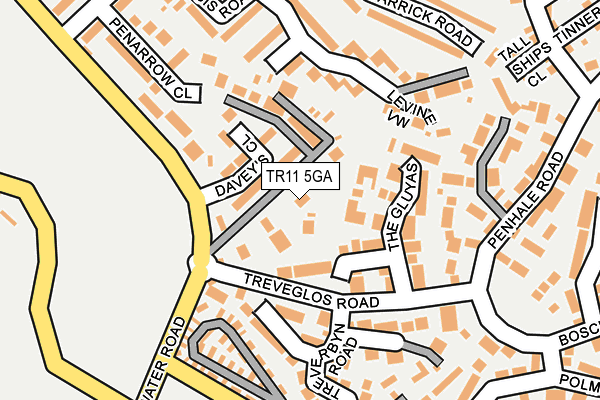 TR11 5GA map - OS OpenMap – Local (Ordnance Survey)