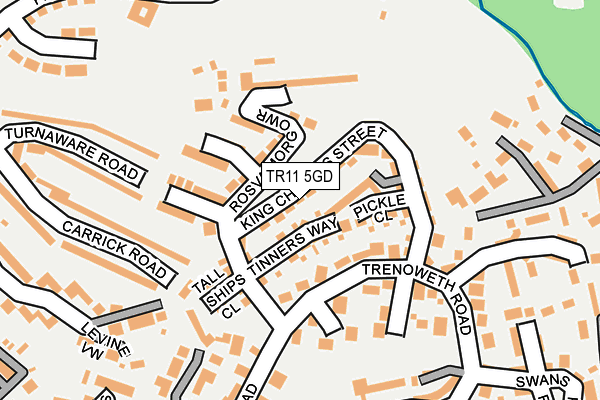 TR11 5GD map - OS OpenMap – Local (Ordnance Survey)