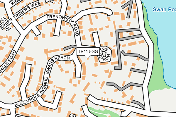 TR11 5GG map - OS OpenMap – Local (Ordnance Survey)