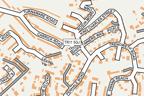 TR11 5GJ map - OS OpenMap – Local (Ordnance Survey)