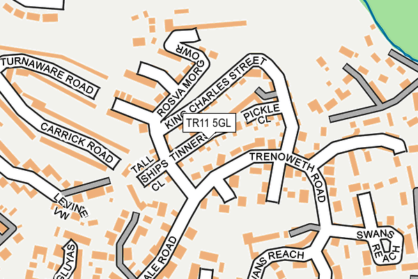 TR11 5GL map - OS OpenMap – Local (Ordnance Survey)