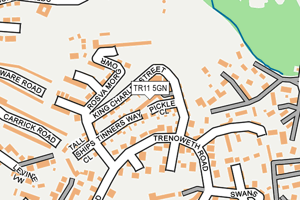 TR11 5GN map - OS OpenMap – Local (Ordnance Survey)
