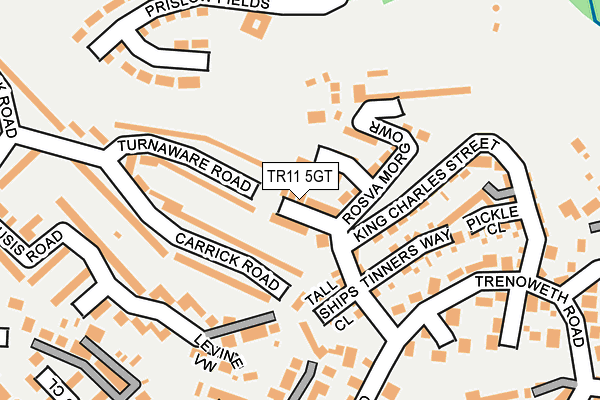 TR11 5GT map - OS OpenMap – Local (Ordnance Survey)