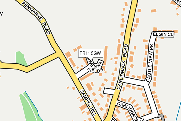 TR11 5GW map - OS OpenMap – Local (Ordnance Survey)