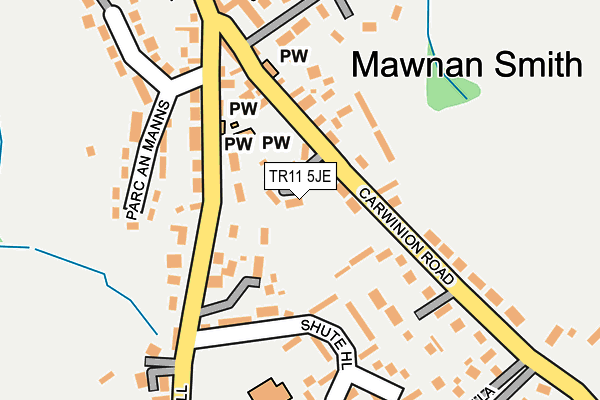 TR11 5JE map - OS OpenMap – Local (Ordnance Survey)