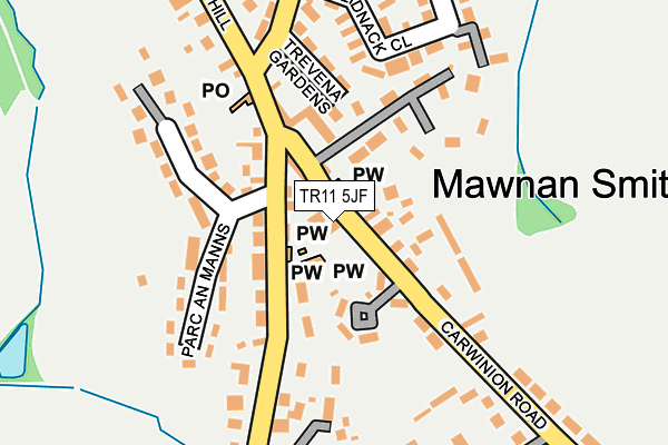 TR11 5JF map - OS OpenMap – Local (Ordnance Survey)