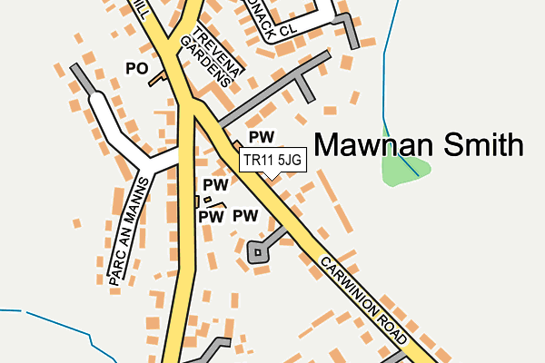 TR11 5JG map - OS OpenMap – Local (Ordnance Survey)