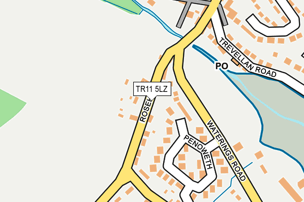 TR11 5LZ map - OS OpenMap – Local (Ordnance Survey)