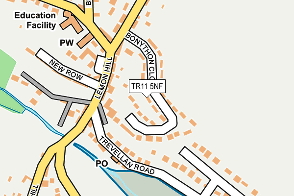 TR11 5NF map - OS OpenMap – Local (Ordnance Survey)