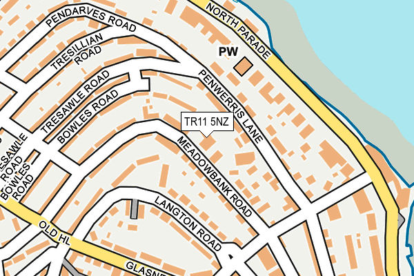 TR11 5NZ map - OS OpenMap – Local (Ordnance Survey)