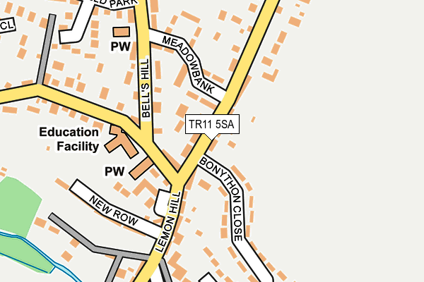TR11 5SA map - OS OpenMap – Local (Ordnance Survey)
