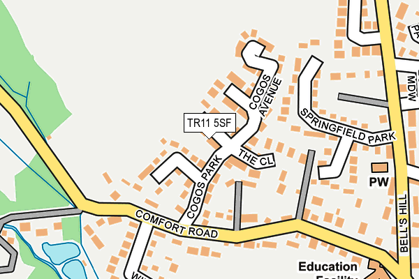 TR11 5SF map - OS OpenMap – Local (Ordnance Survey)