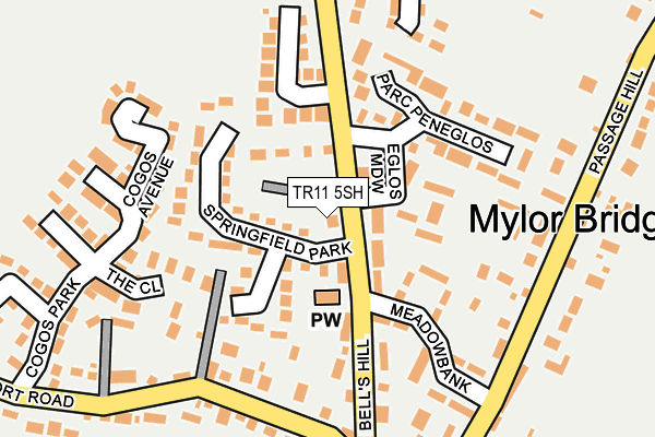 TR11 5SH map - OS OpenMap – Local (Ordnance Survey)