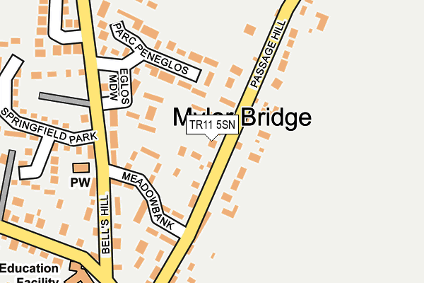 TR11 5SN map - OS OpenMap – Local (Ordnance Survey)