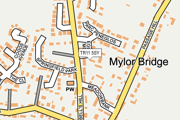 TR11 5SY map - OS OpenMap – Local (Ordnance Survey)