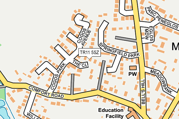 TR11 5SZ map - OS OpenMap – Local (Ordnance Survey)