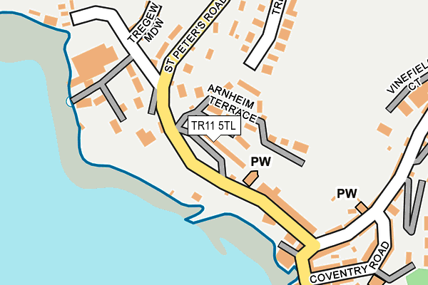 TR11 5TL map - OS OpenMap – Local (Ordnance Survey)