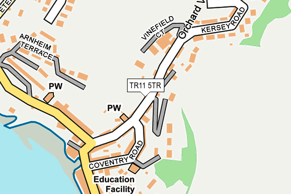TR11 5TR map - OS OpenMap – Local (Ordnance Survey)