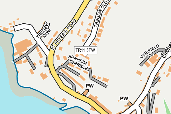 TR11 5TW map - OS OpenMap – Local (Ordnance Survey)