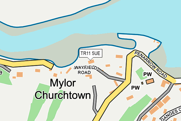 TR11 5UE map - OS OpenMap – Local (Ordnance Survey)