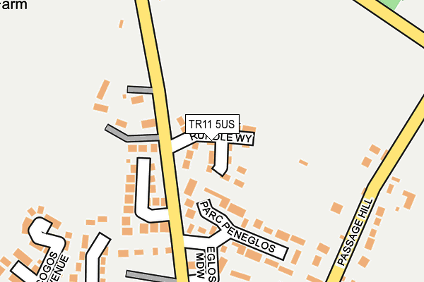 TR11 5US map - OS OpenMap – Local (Ordnance Survey)