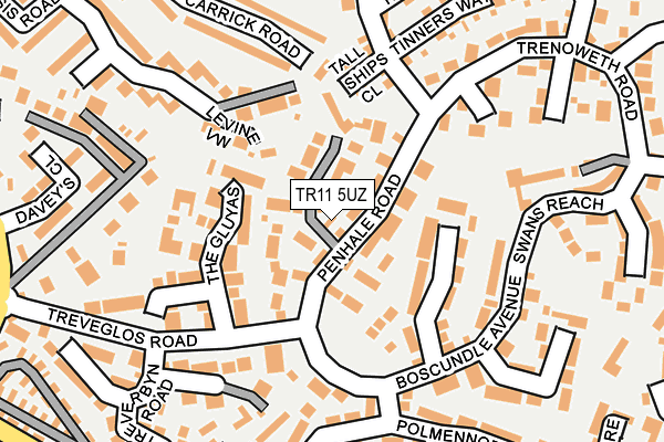 TR11 5UZ map - OS OpenMap – Local (Ordnance Survey)