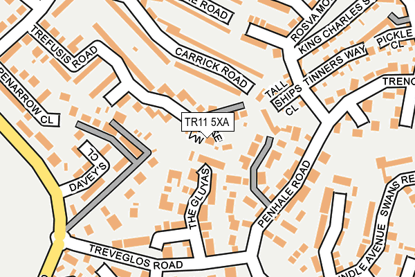 TR11 5XA map - OS OpenMap – Local (Ordnance Survey)