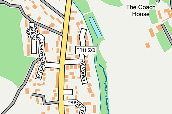 TR11 5XB map - OS OpenMap – Local (Ordnance Survey)