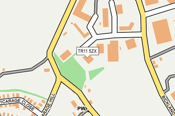 TR11 5ZX map - OS OpenMap – Local (Ordnance Survey)