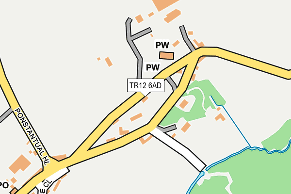 TR12 6AD map - OS OpenMap – Local (Ordnance Survey)