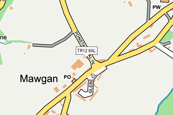 TR12 6AL map - OS OpenMap – Local (Ordnance Survey)
