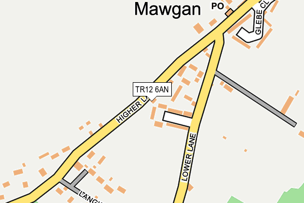 TR12 6AN map - OS OpenMap – Local (Ordnance Survey)