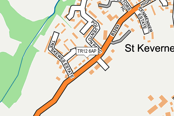 TR12 6AP map - OS OpenMap – Local (Ordnance Survey)