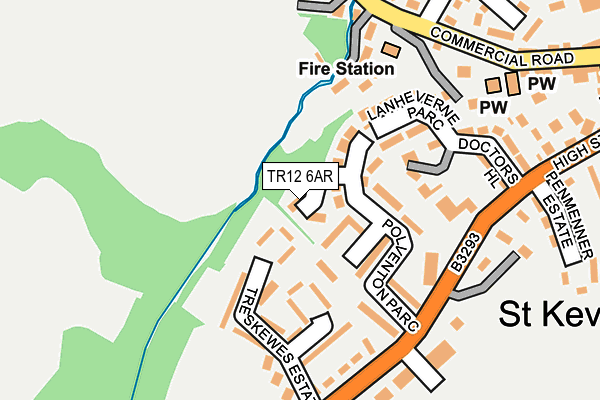 TR12 6AR map - OS OpenMap – Local (Ordnance Survey)