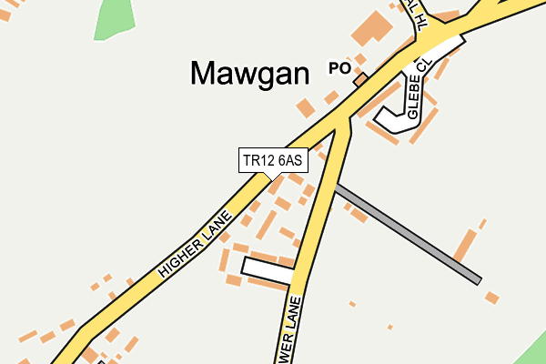 TR12 6AS map - OS OpenMap – Local (Ordnance Survey)