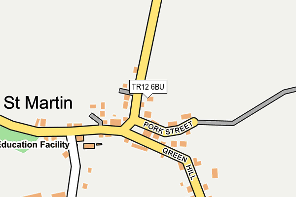 TR12 6BU map - OS OpenMap – Local (Ordnance Survey)